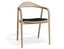 Arki Armchair - Natural - with Pad - with Black Vegan Leather Cushion