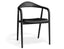 Arki Armchair - Black Ash with Pad - with Vintage Green Vegan Leather Cushion