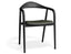 Arki Armchair - Black Ash with Pad - with Vintage Green Vegan Leather Cushion