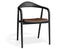 Arki Armchair - Black Ash with Pad - with Vintage Tan Vegan Leather Cushion