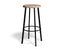 Atlas Bar Stool - Black - Natural Seat
