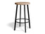 Atlas Bar Stool - Black - Natural Seat