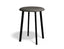 Atlas Low Stool - Black - Fabric Seat - 46cm Low Height - Grey Fabric Seat
