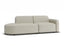 Atticus Modular Sofa - Config F or G Curved Open End - Ivory Cream