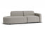 Atticus Modular Sofa - Config F or G Curved Open End - Oyster Grey