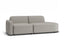 Atticus Modular Sofa - Config F or G Curved Open End - Oyster Grey