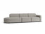 Atticus Modular Sofa - Config H or I Curved Open End - Oyster Grey