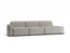 Atticus Modular Sofa - Config H or I Curved Open End - Oyster Grey