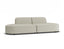 Atticus Modular Sofa - Config L Curved Open Ends - Ivory Cream