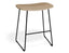 Elva Low Stool - Natural Seat - Black Frame