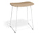 Elva Low Stool - Natural Seat - White Frame