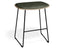 Elva Low Stool - Natural Seat - Green Pad - Black Frame