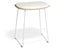 Elva Low Stool - Natural Seat - White Pad - White Frame