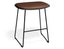 Elva Low Stool - Black Seat - Tan Pad - Black Frame