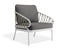 Kara Lounge Chair - Outdoor - Single - White - Granite Grey Cushions