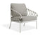 Kara Lounge Chair - Outdoor - Single - White - Granite Grey Cushions
