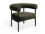 Marlowe Occasional Chair - Black Legs - Hunter Green Fabric