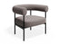 Marlowe Occasional Chair - Black Legs - Oyster Grey Fabric