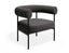 Marlowe Occasional Chair - Black Legs - Stone Grey Fabric