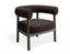 Marlowe Occasional Chair - Smoked Oak Legs - Cacao Fabric