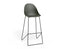 Pebble Olive Green Stool Shell Seat - Counter Stool 65cm Seat - White Base