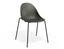 Pebble Chair Olive Green with Shell Seat - 4 Post Stackable - Black