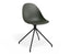 Pebble Chair Olive Green with Shell Seat - Pyramid Fixed Base - Black