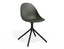 Pebble Chair Olive Green with Shell Seat - Swivel Base - Black