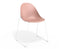 Pebble Chair Soft Pink with Shell Seat - Sled Stackable Base - White