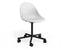 Pebble Chair White Upholstered Vintage Seat