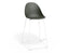 Pebble Olive Green Stool Shell Seat - Counter Stool 65cm Seat - White Base