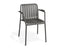 Roku Armchair - Outdoor - Charcoal - Chair with Green Cushion