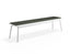 Roku Bench 190cm - Outdoor - White - Bench with Green Cushion