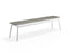 Roku Bench 190cm - Outdoor - White - Bench with Sandy Grey Cushion