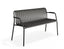 Roku Garden Bench 125cm - Outdoor - Charcoal - Chair with Granite Grey Cushion