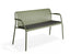 Roku Garden Bench 125cm - Outdoor - Eucalyptus Green - Chair with Granite Grey Cushion