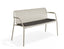 Roku Garden Bench 125cm - Outdoor - Matte Latte - Chair with Granite Grey Cushion