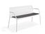 Roku Garden Bench 125cm - Outdoor - White - Chair with Granite Grey Cushion