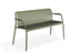 Roku Garden Bench 125cm - Outdoor - Eucalyptus Green - Chair with Green Cushion	