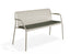 Roku Garden Bench 125cm - Outdoor - Matte Latte - Chair with Green Cushion