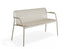 Roku Garden Bench 125cm - Outdoor - Matte Latte - Chair with Husk Cushion