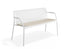Roku Garden Bench 125cm - Outdoor - White - Chair with Husk Cushion