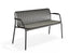 Roku Garden Bench 125cm - Outdoor - Charcoal - Chair with Sandy Grey Cushion