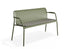 Roku Garden Bench 125cm - Outdoor - Eucalyptus Green - Chair with Sandy Grey Cushion