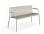 Roku Garden Bench 125cm - Outdoor - Matte Latte - Chair with Sandy Grey Cushion