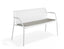 Roku Garden Bench 125cm - Outdoor - White - Chair with Sandy Grey Cushion