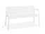 Roku Garden Bench 125cm - Outdoor - White - Chair with Sandy Grey Cushion