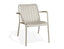 Roku Lounge Chair - Outdoor - Latte - Chair with Sandy Grey Cushion
