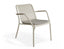 Roku Lounge Chair - Outdoor - Latte - Chair with Sandy Grey Cushion
