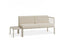 Seville Config F - 2 Seater Sofa - Latte - Outdoor - Husk Cushions + Teak Top